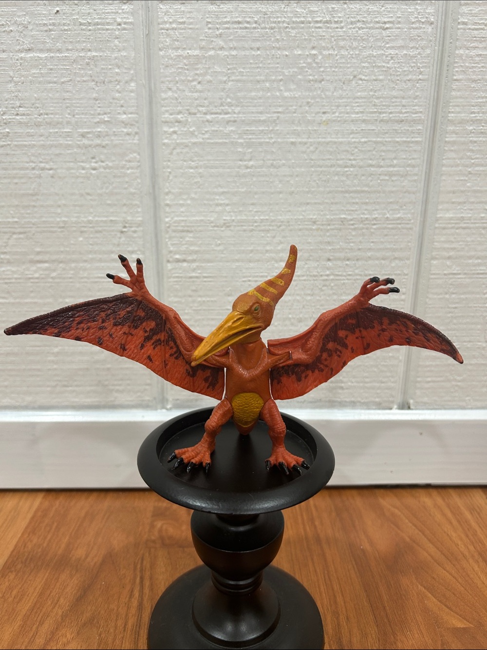 Adventure Force Kid Galaxy Pteranodon Figure 4" Preowned Orange Dinosaur Toy
